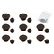 Prime-Line 7/8 in. Chocolate Brown Plastic Swivel Floor Protector Sliders 8 Pack MP75757 - alternate 2